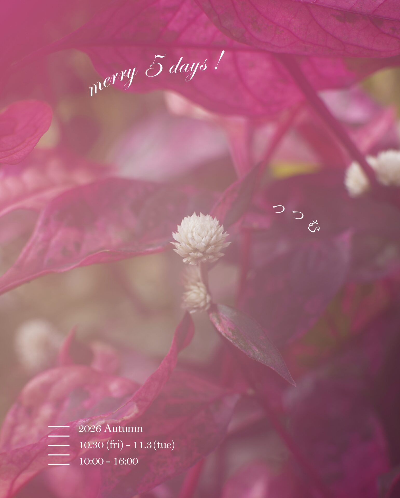 La Feuille  　Merry 5days! 2026 autumn「つつむ」